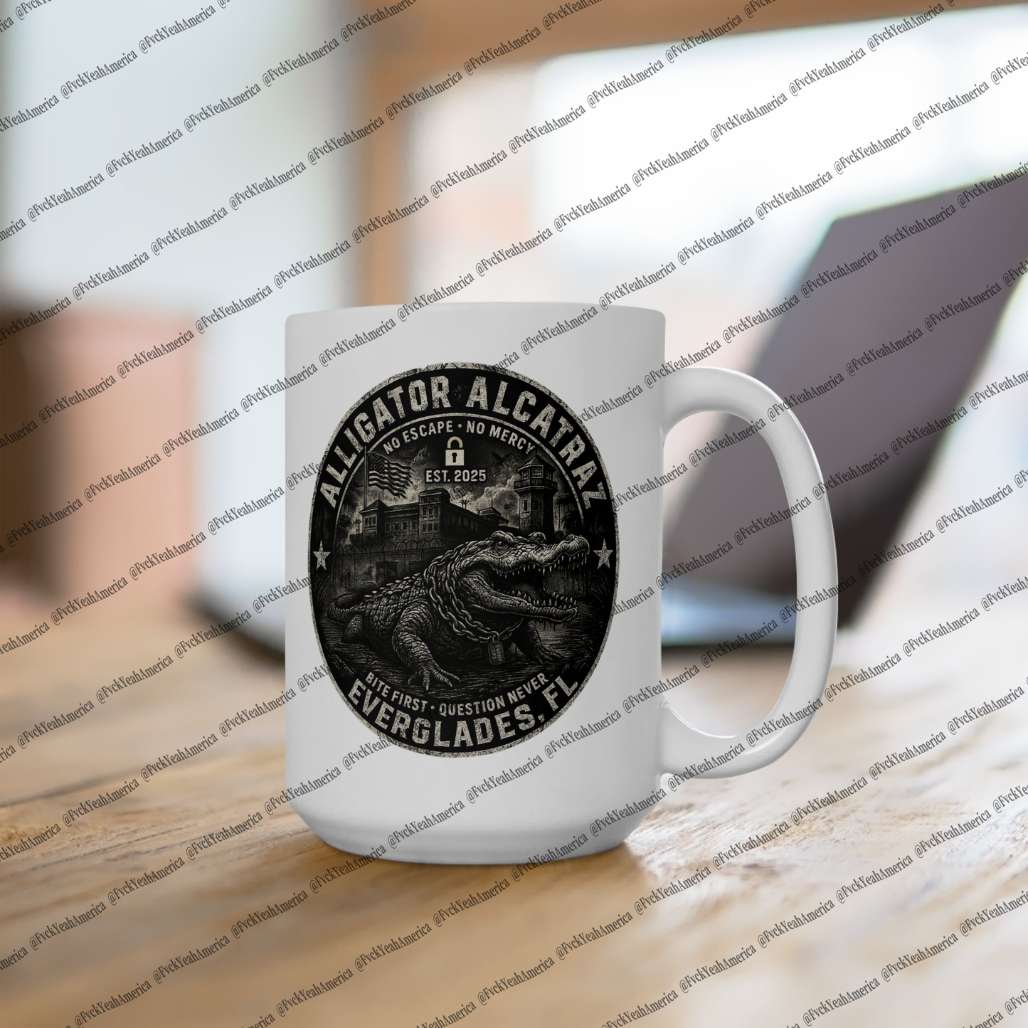 Alligator Alcatraz Ceramic Mug