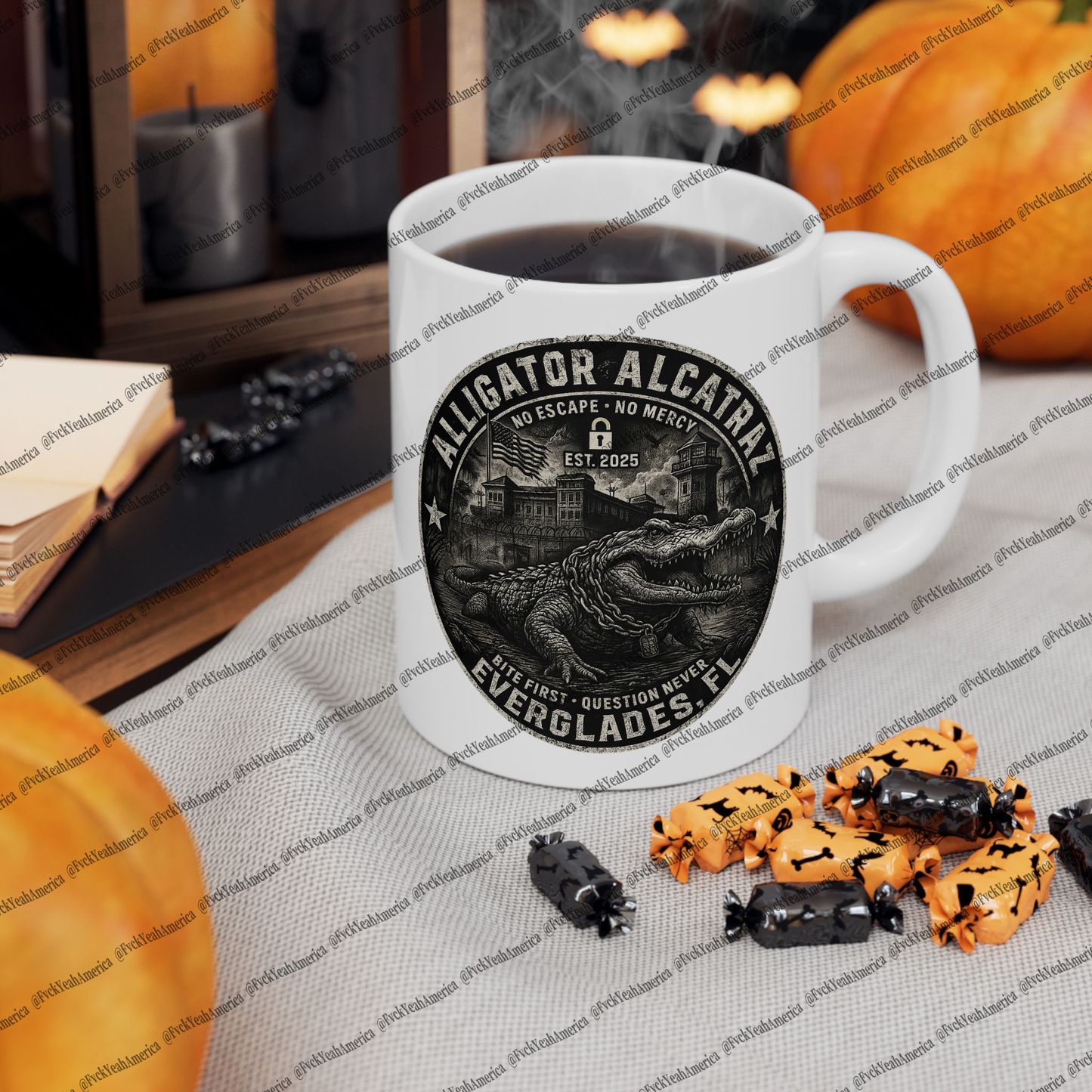 Alligator Alcatraz Ceramic Mug