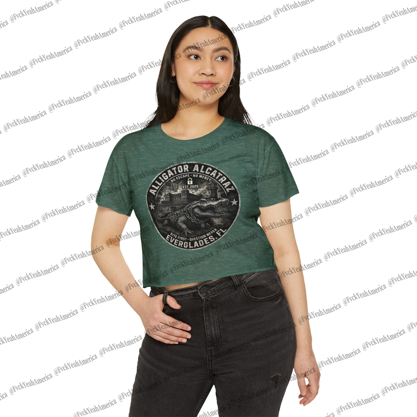 Alligator Alcatraz Crop Top