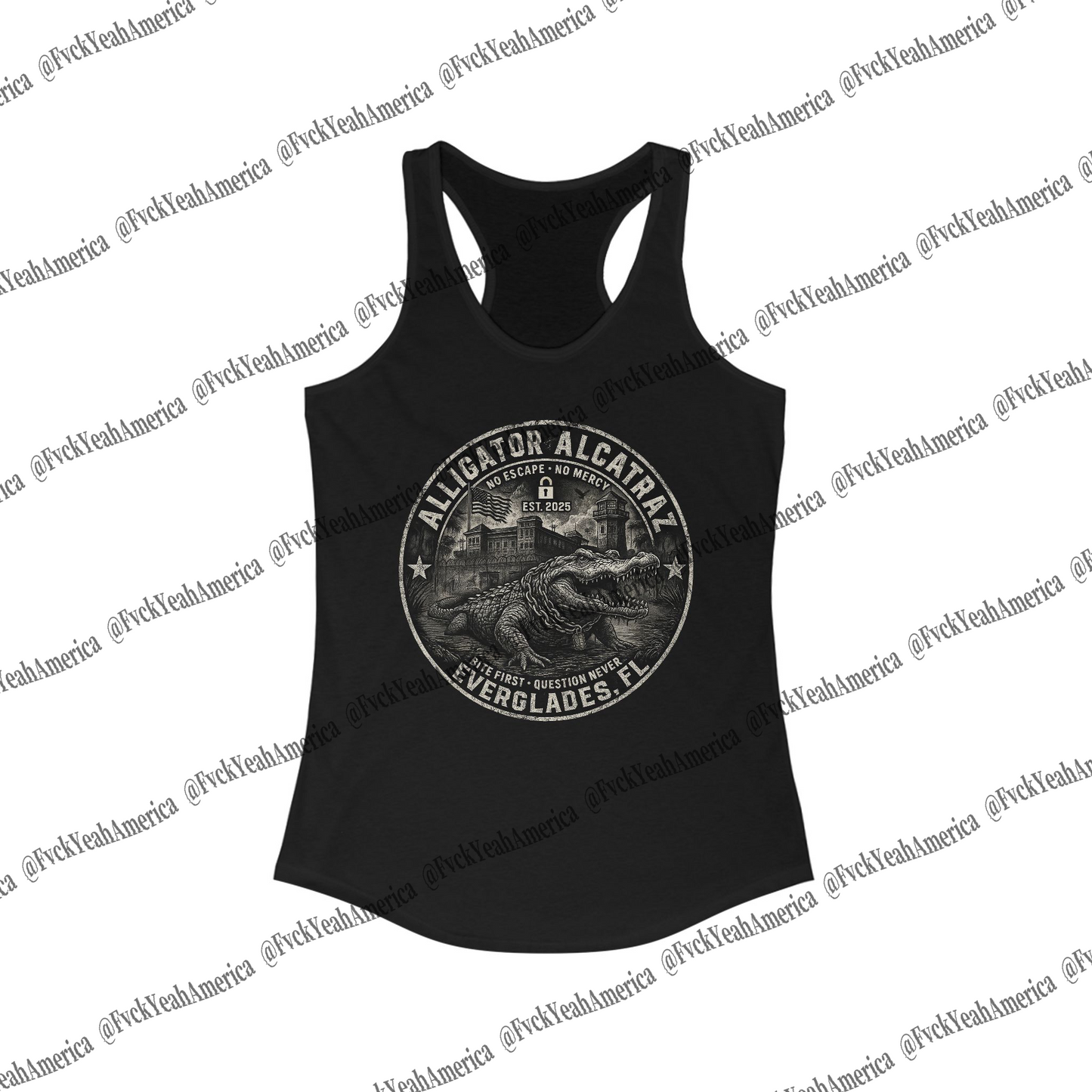 Alligator Alcatraz Racerback Tank Top