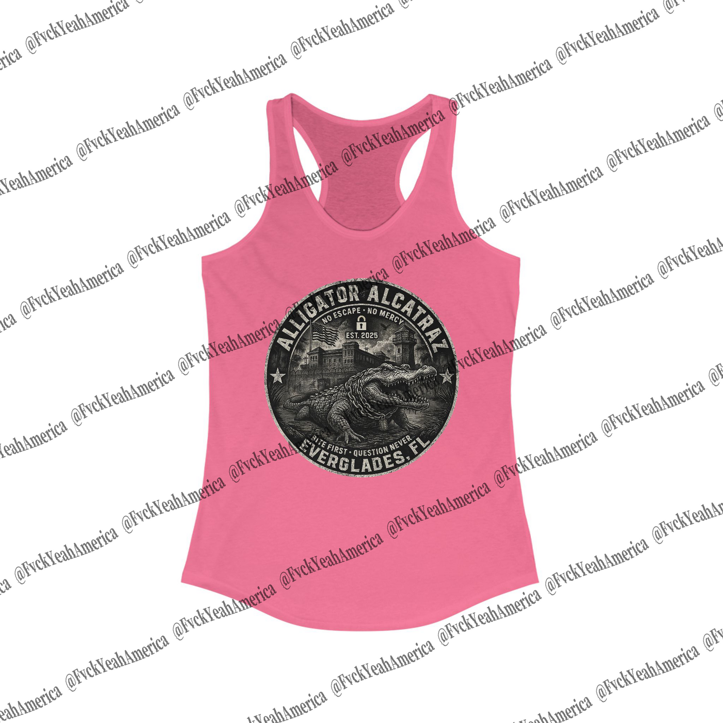 Alligator Alcatraz Racerback Tank Top