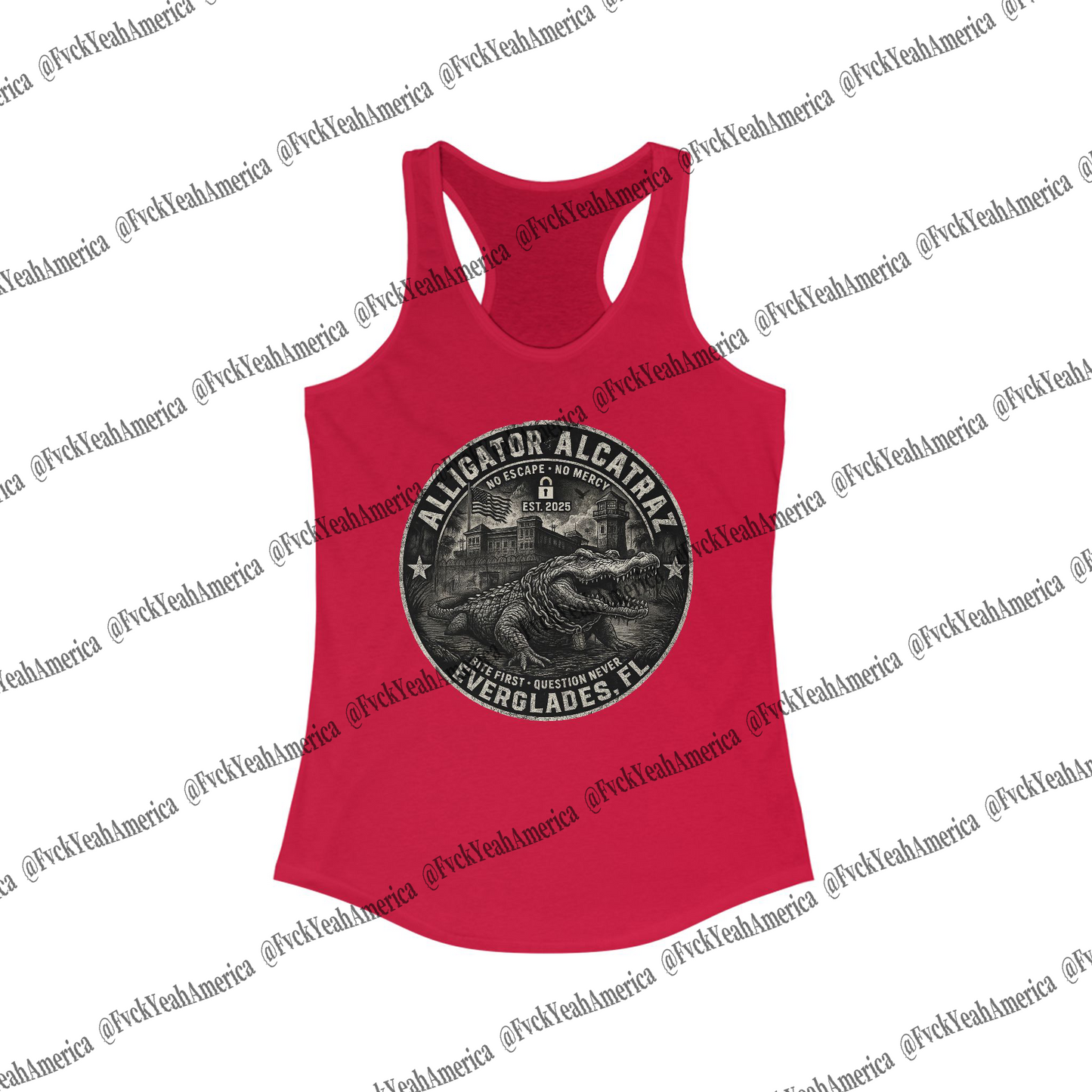 Alligator Alcatraz Racerback Tank Top
