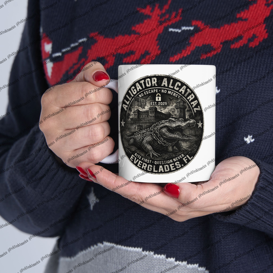 Alligator Alcatraz Ceramic Mug