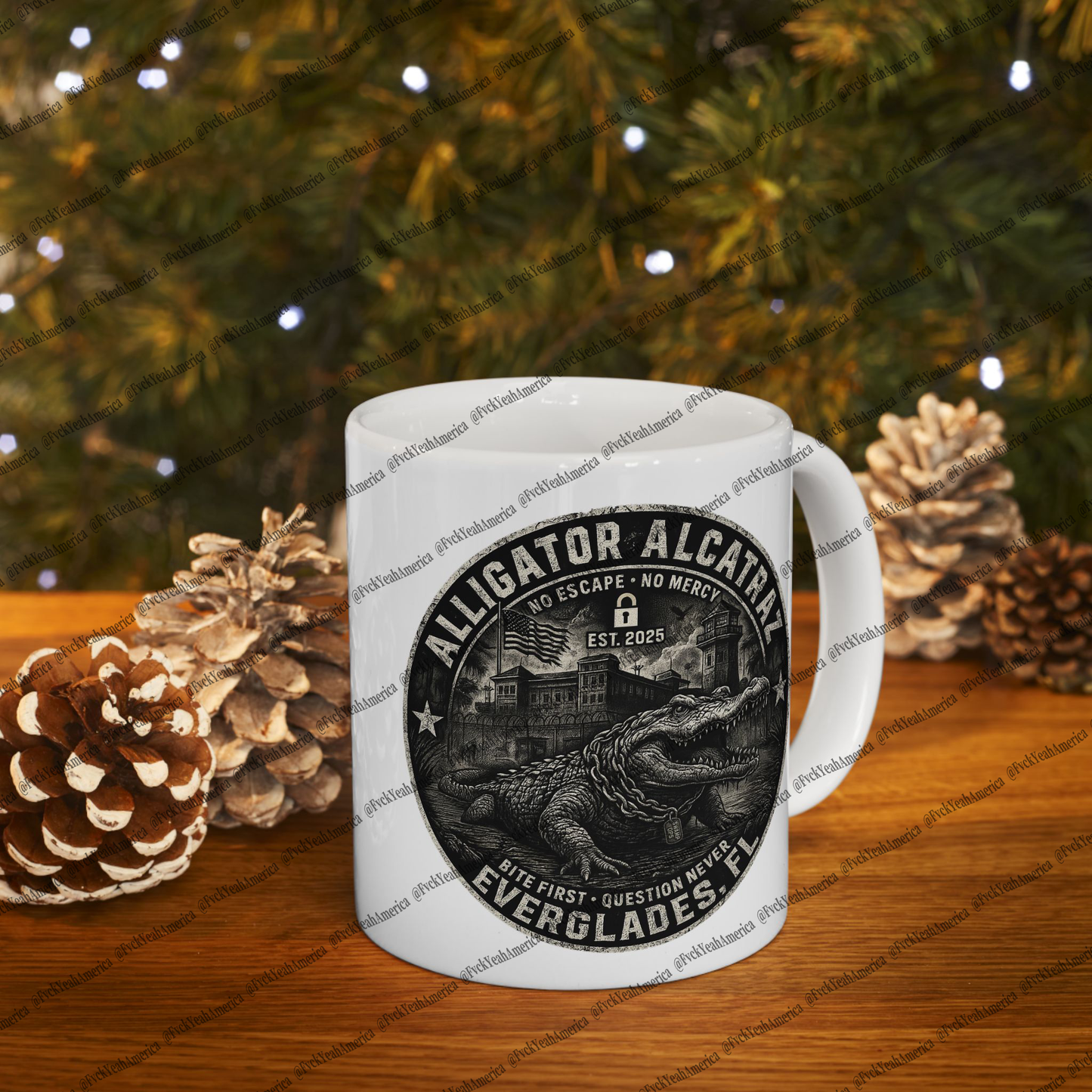 Alligator Alcatraz Ceramic Mug