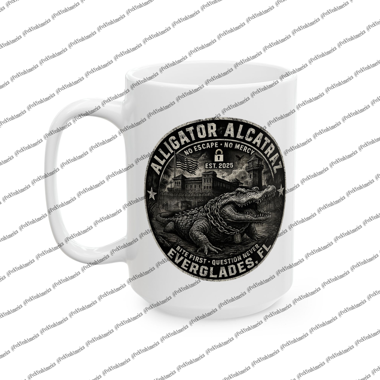 Alligator Alcatraz Ceramic Mug