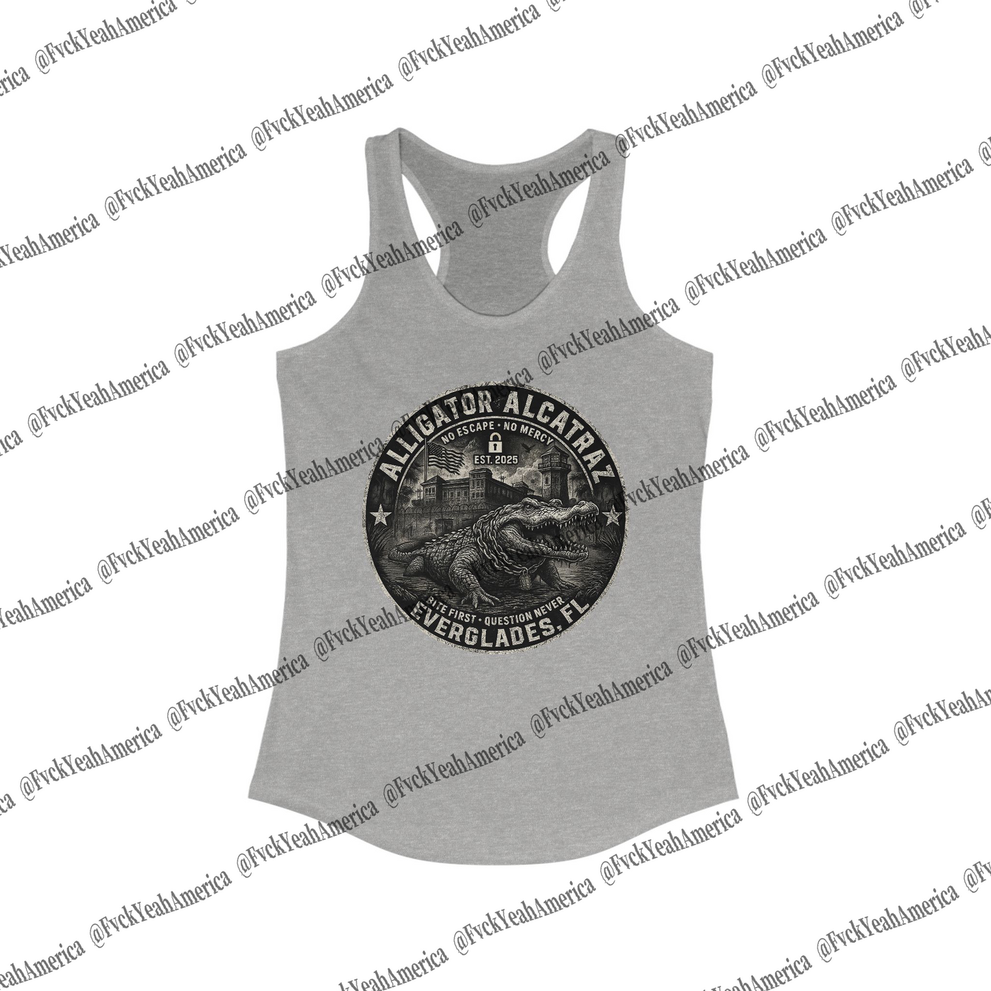Alligator Alcatraz Racerback Tank Top