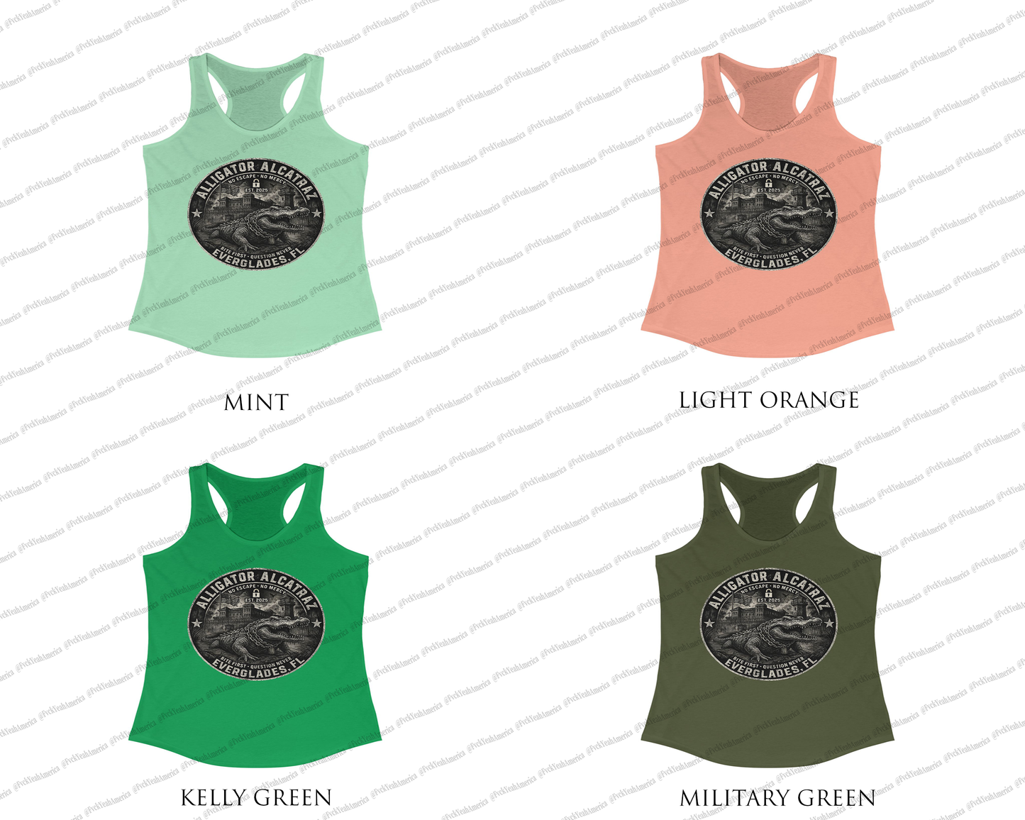 Alligator Alcatraz Racerback Tank Top